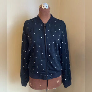 Who what wear polka dot coat jacket